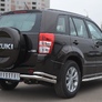 Защита заднего бампера уголки d63х42 RUSSTAL Suzuki Grand Vitara 5 дв. (2012-2016)