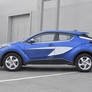 Пороги труба d75х42 овал с проступью RUSSTAL Toyota C-HR (2018-2024)