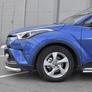 Защита переднего бампера d63 секции RUSSTAL Toyota C-HR (2018-2024)