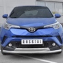 Защита переднего бампера d63 секции-d75х42 дуга RUSSTAL Toyota C-HR (2018-2024)