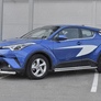 Защита переднего бампера d63 секции-d75х42 дуга RUSSTAL Toyota C-HR (2018-2024)