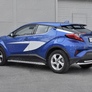 Защита заднего бампера d63 дуга-d42х2 дуги RUSSTAL Toyota C-HR (2018-2024)