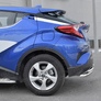 Защита заднего бампера d63 дуга-d42х2 дуги RUSSTAL Toyota C-HR (2018-2024)