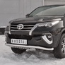 Защита переднего бампера d63 волна с надписью RUSSTAL Toyota Fortuner (2017-2021)