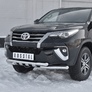 Защита переднего бампера d63 дуга-d63 уголки+клыки RUSSTAL Toyota Fortuner (2017-2021)