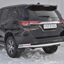 Защита заднего бампера d63 секции d42 уголки RUSSTAL Toyota Fortuner (2017-2021)