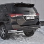 Защита заднего бампера уголки d63 секции d42 секции RUSSTAL Toyota Fortuner (2017-2021)