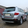 Защита заднего бампера d76 радиусная Toyota Highlander (2010-2014)