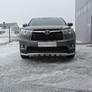 Защита переднего бампера d57+d42 двойная с профильной ЗК Toyota Highlander (2014-2017)