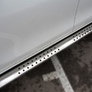 Пороги труба d120х60 овал с проступью RUSSTAL Toyota Hilux (2015-2026)