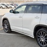 Пороги труба d63 вариант 3 RUSSTAL Toyota Highlander (2017-2020)