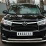 Защита переднего бампера d63 секции d63 дуга RUSSTAL Toyota Highlander (2014-2016)