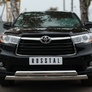 Защита переднего бампера d75х42 дуга d75х42 дуга RUSSTAL Toyota Highlander (2014-2016)