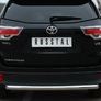 Защита заднего бампера d63 дуга RUSSTAL Toyota Highlander (2014-2016)