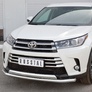 Защита переднего бампера d63 секции-d75х42 дуга RUSSTAL Toyota Highlander (2017-2020)