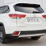 Защита заднего бампера d75х42 дуга RUSSTAL Toyota Highlander (2017-2020)