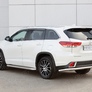 Защита заднего бампера d63 секции RUSSTAL Toyota Highlander (2017-2020)