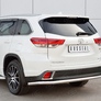 Защита заднего бампера d63 секции RUSSTAL Toyota Highlander (2017-2020)