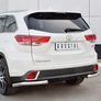 Защита заднего бампера уголки d63 секции RUSSTAL Toyota Highlander (2017-2020)