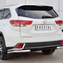 Защита заднего бампера уголки d63 секции-d42 секции RUSSTAL Toyota Highlander (2017-2020)