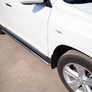 Пороги труба d63 вариант 1 RUSSTAL Toyota Highlander (2010-2013)