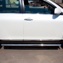 Пороги труба d63 вариант 2 RUSSTAL Toyota Highlander (2010-2013)