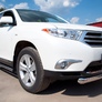 Пороги труба d63 вариант 2 RUSSTAL Toyota Highlander (2010-2013)