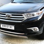 Защита переднего бампера d75х42 RUSSTAL Toyota Highlander (2010-2013)