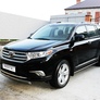 Защита переднего бампера d75х42 RUSSTAL Toyota Highlander (2010-2013)