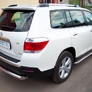 Защита заднего бампера d76 RUSSTAL Toyota Highlander (2010-2013)