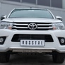 Защита переднего бампера d63 волна с декоративная надписью RUSSTAL Toyota Hilux (2015-2020)