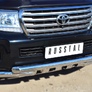 Защита переднего бампера d76 дуга d76х2 дуга+клыки RUSSTAL Toyota Land Cruize 200 (2012-2015)