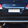 Защита заднего бампера d76 секции d42 уголки RUSSTAL Toyota Land Cruize 200 (2012-2015)