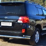 Защита заднего бампера d76 секции d42 уголки RUSSTAL Toyota Land Cruize 200 (2012-2015)