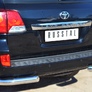 Защита заднего бампера уголки d76 секции RUSSTAL Toyota Land Cruize 200 (2012-2015)