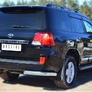 Защита заднего бампера уголки d76 секции RUSSTAL Toyota Land Cruize 200 (2012-2015)