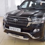 Защита переднего бампера d63 секции с надписью RUSSTAL Toyota Land Cruiser 200 Executive (2016-2021)