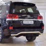 Защита заднего бампера d63 на RUSSTAL Toyota Land Cruiser 200 Executive (2016-2021)
