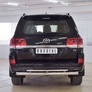 Защита заднего бампера d76 дуга-d42 дуга+декоративный паз RUSSTAL Toyota Land Cruiser 200 Executive (2016-2021)