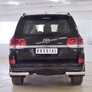 Защита заднего бампера уголки d76 секции RUSSTAL Toyota Land Cruiser 200 Executive (2016-2021)