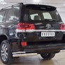 Защита заднего бампера уголки d76 секции-d42 секции RUSSTAL Toyota Land Cruiser 200 Executive (2016-2021)