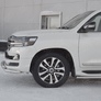 Защита переднего бампера d63 дуга-d63 уголки+клыки RUSSTAL Toyota Land Cruiser 200 Excalibur (2016-2021)