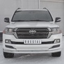 Защита переднего бампера d76 секции-d75х42 дуга RUSSTAL Toyota Land Cruiser 200 Excalibur (2016-2021)
