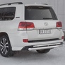 Защита заднего бампера d76 дуга-d42 дуга+декоративный паз RUSSTAL Toyota Land Cruiser 200 Excalibur (2016-2021)