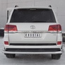 Защита заднего бампера d76 секции-d42 уголки RUSSTAL Toyota Land Cruiser 200 Excalibur (2016-2021)
