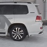 Защита заднего бампера уголки d76 секции RUSSTAL Toyota Land Cruiser 200 Excalibur (2016-2021)