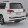 Защита заднего бампера уголки d76 секции RUSSTAL Toyota Land Cruiser 200 Excalibur (2016-2021)