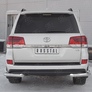 Защита заднего бампера уголки d76 секции-d42 секции RUSSTAL Toyota Land Cruiser 200 Excalibur (2016-2021)