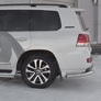 Защита заднего бампера уголки d76 секции-d42 секции RUSSTAL Toyota Land Cruiser 200 Excalibur (2016-2021)