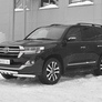 Защита переднего бампера d63 дуга-d63 уголки+клыки RUSSTAL Toyota Land Cruiser 200 Executive (2018-2021)